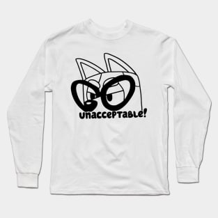 Blue MUffin Unacceptable Outline Long Sleeve T-Shirt